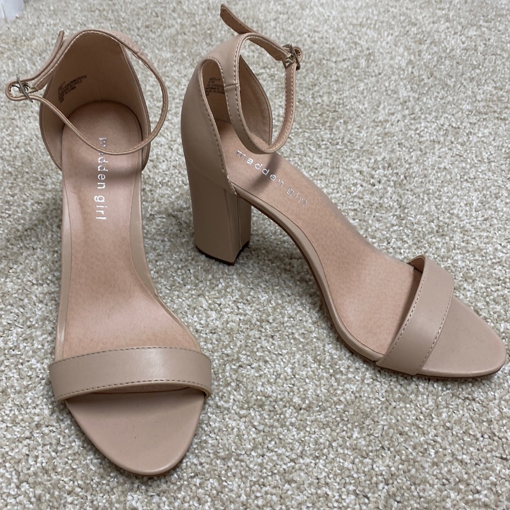 NEW Madden Girl Nude Beella Heels